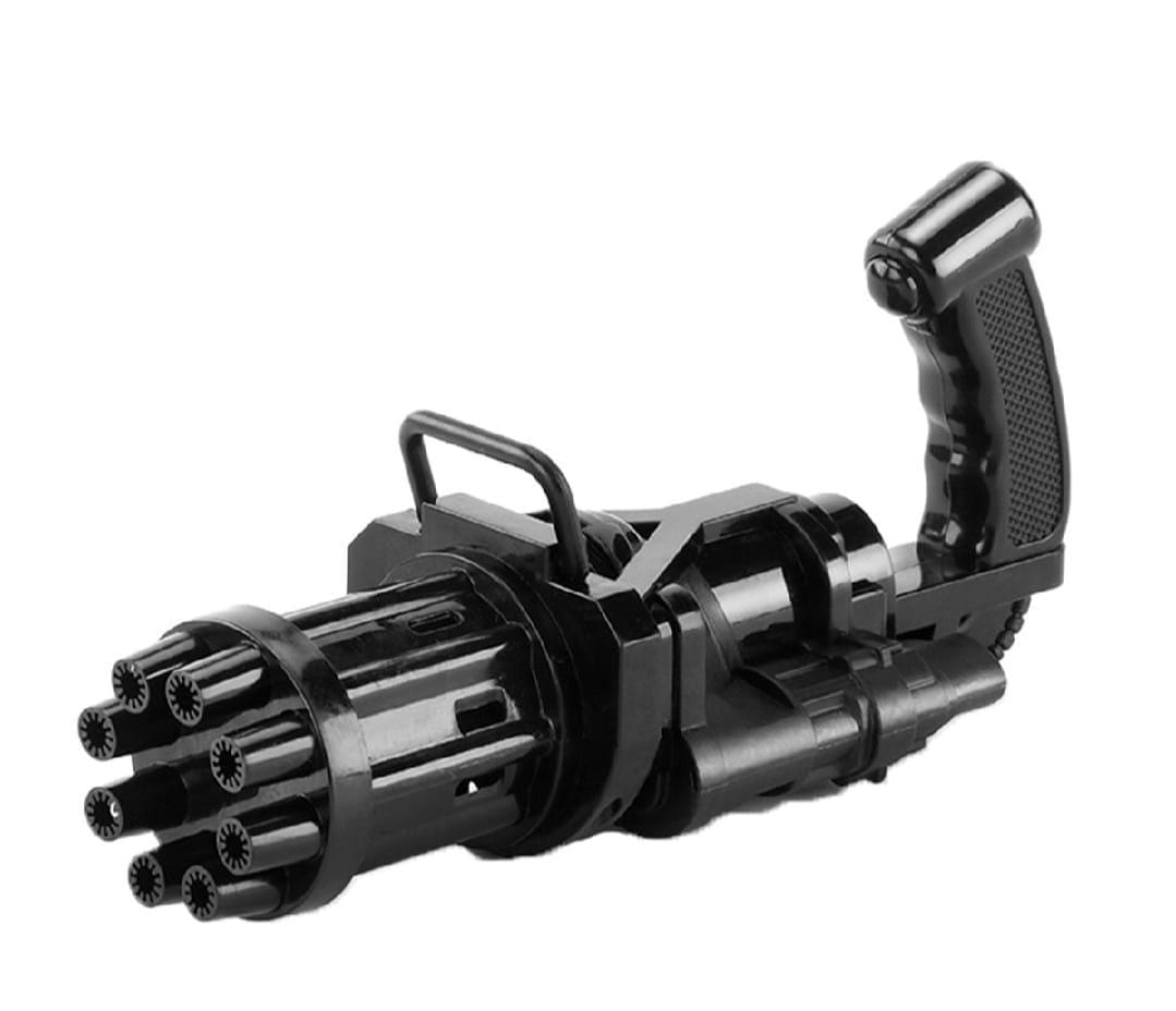 Electric Gatling Bubble Gun – 8-Hole Automatic Bubble Blaster Toy for Kids