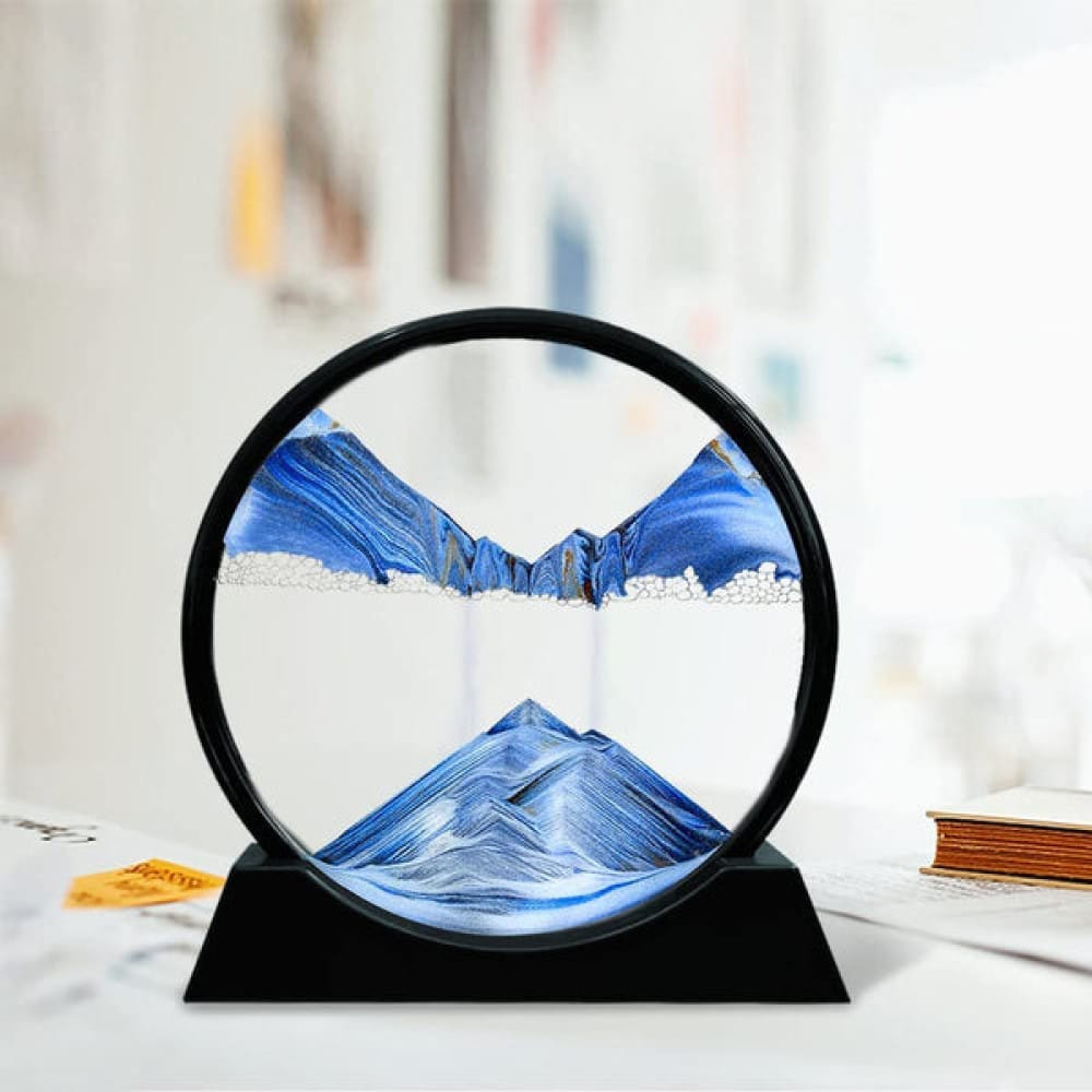 3D Moving Sand Art Dynamic Hourglass LED Desk Lamp & Decorative Ornament