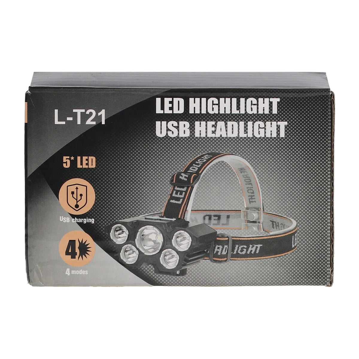 L-T21 Rechargeable LED Headlight with Motion Sensor & USB Fast Charging