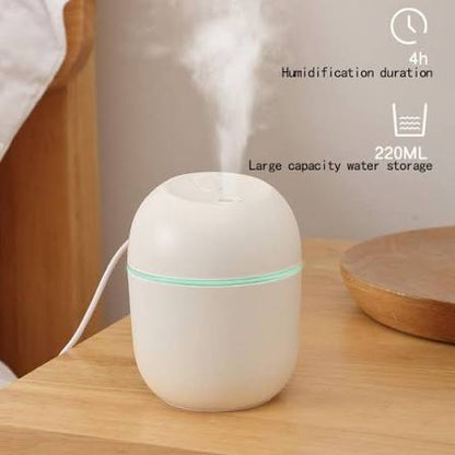 Mini Cute Portable Air Humidifier with RGB Night Light – 220ml