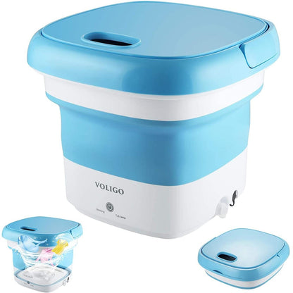 Portable Folding Semi-Automatic Mini Washing Machine for Home & Travel