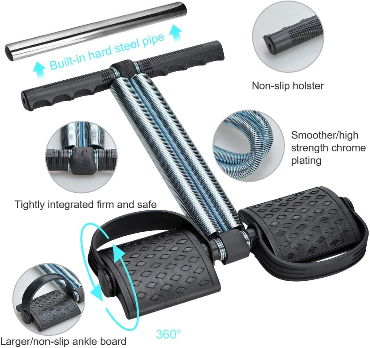 High-Quality Double Spring Tummy Trimmer – Heavy-Duty Resistance Trainer for Home Workout