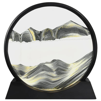 3D Moving Sand Art Dynamic Hourglass LED Desk Lamp & Decorative Ornament