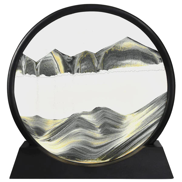 3D Moving Sand Art Dynamic Hourglass LED Desk Lamp & Decorative Ornament